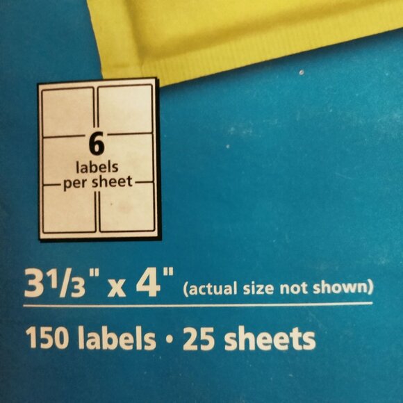 Avery 8164 White Shipping Labels Inkjet 3 X 4 Inch 119 Stickers - Picture 3 of 9
